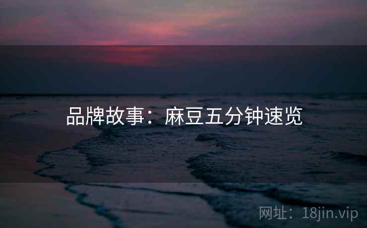 品牌故事：麻豆五分钟速览