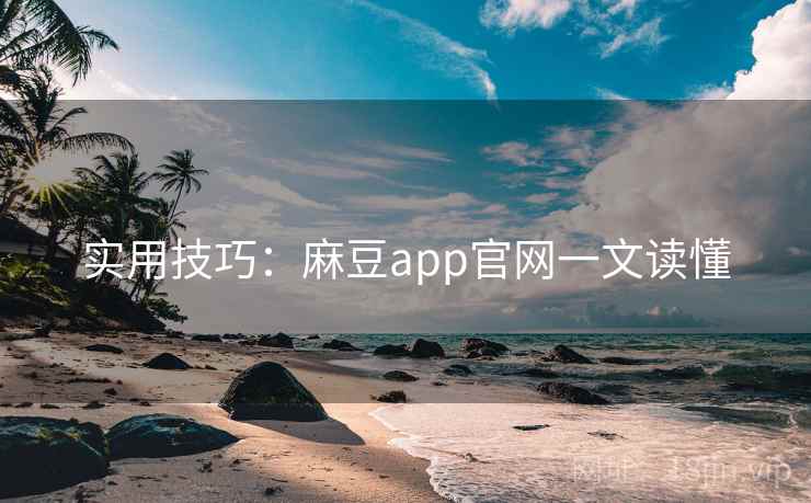 实用技巧：麻豆app官网一文读懂